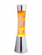 Lámpara de lava Fisura Cromo color Naranja